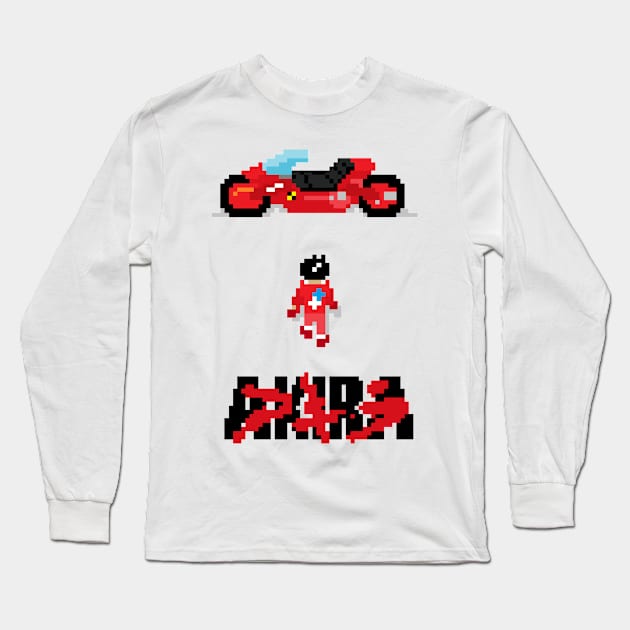 8-Bit Neo Tokyo Long Sleeve T-Shirt by Alcreed